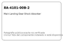 Left Main Landing Gear Shock Absorber